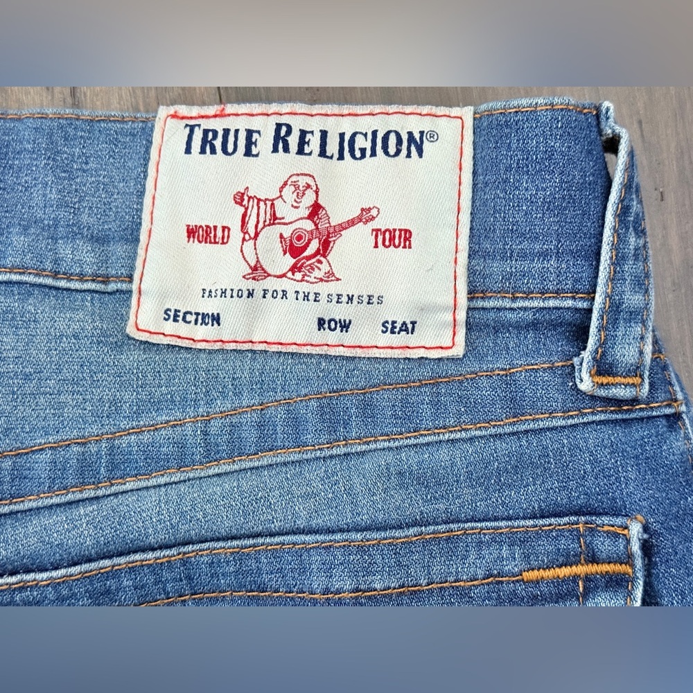 Men’s True Religion Rocco Relaxed Skinny Jeans – Size 30 – Blue Wash - Picture 7 of 7